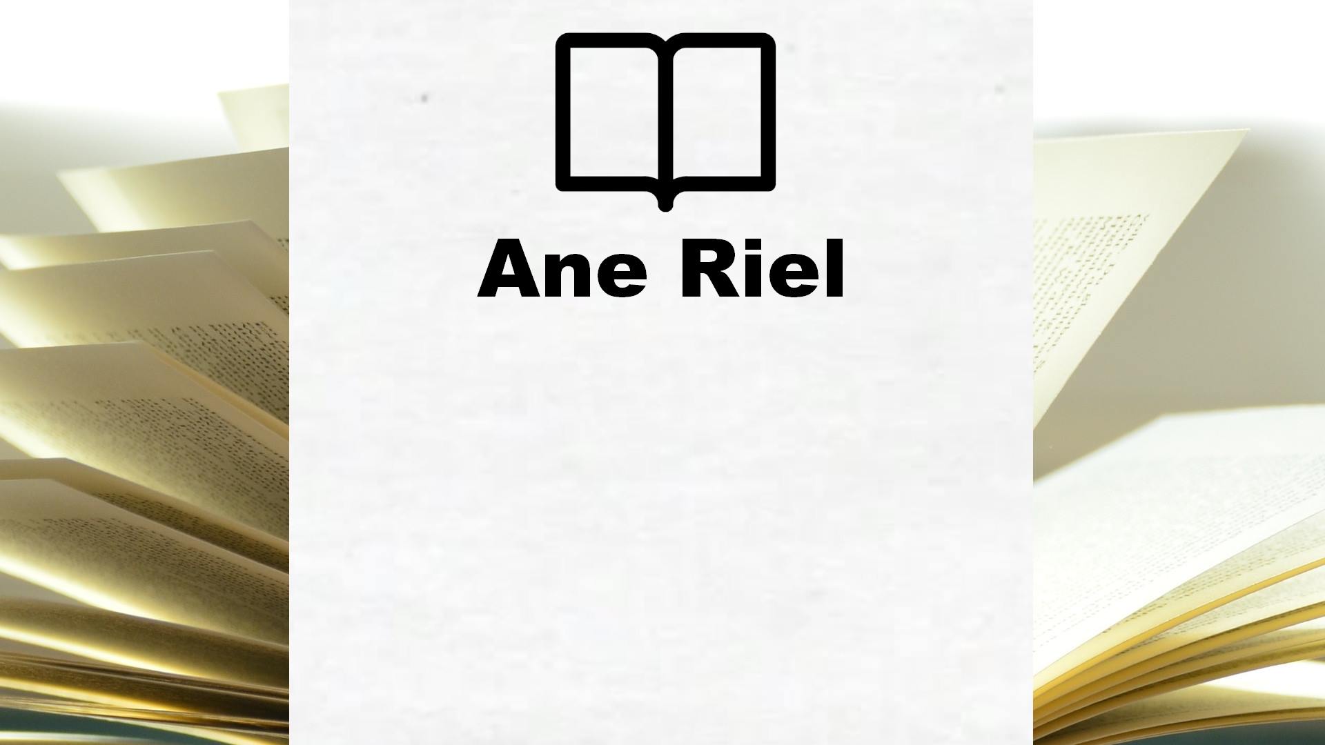 Boeken Ane Riel