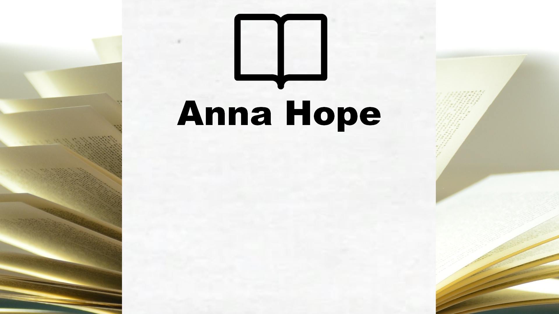 Boeken Anna Hope