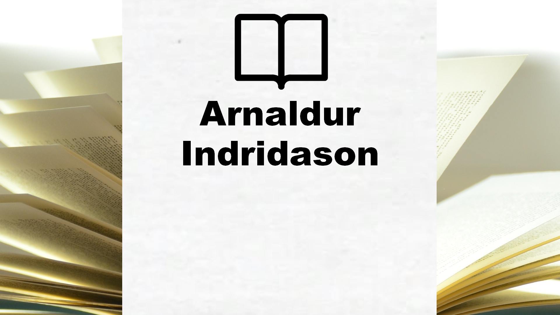Boeken Arnaldur Indridason