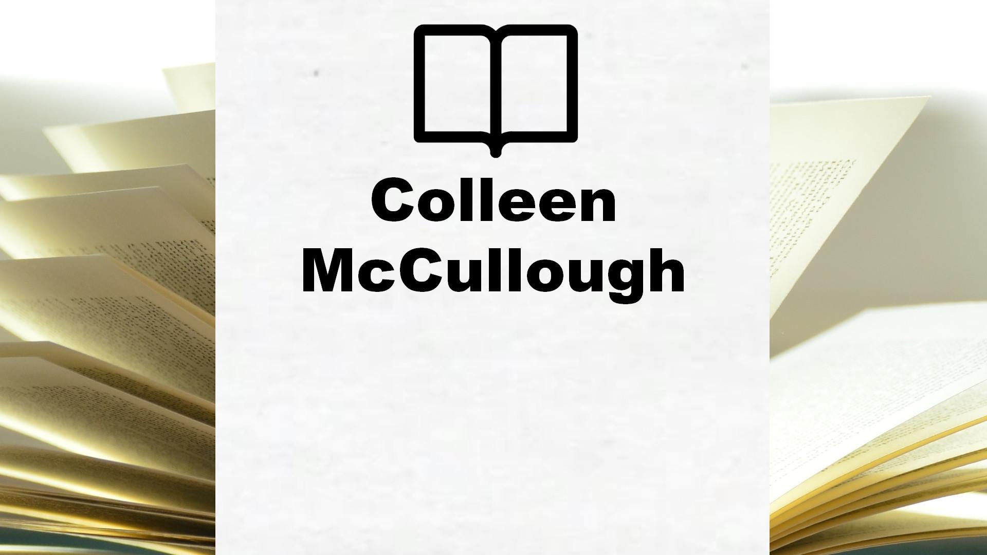 Boeken Colleen McCullough