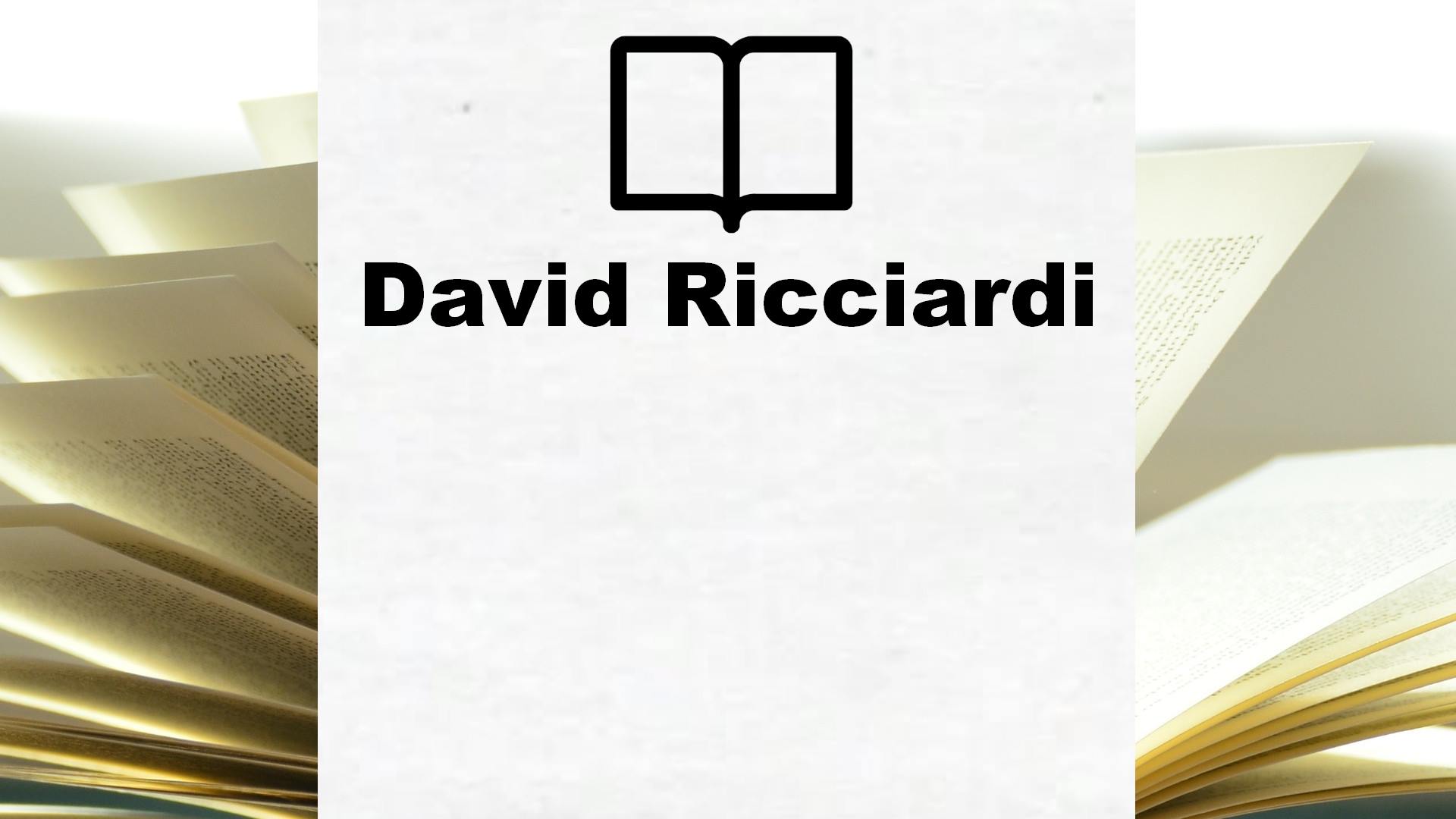 Boeken David Ricciardi