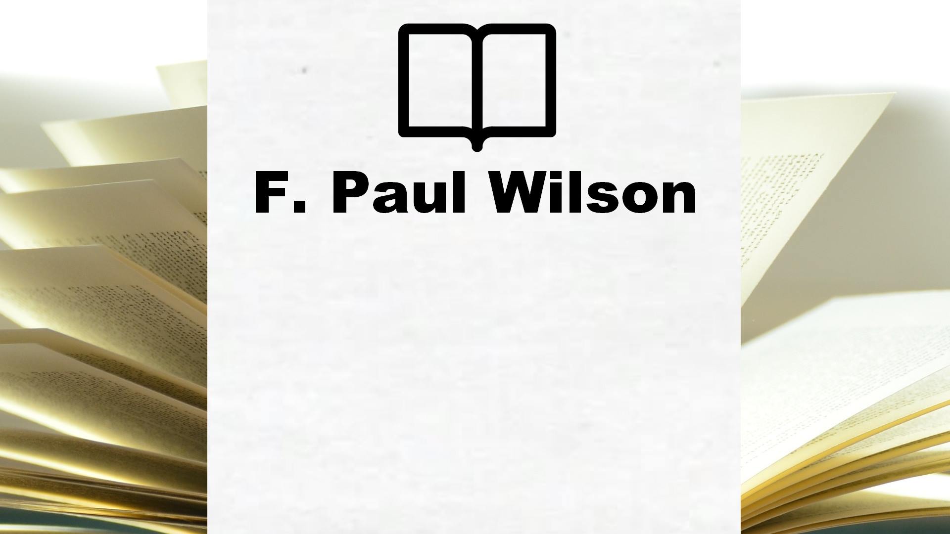Boeken F. Paul Wilson