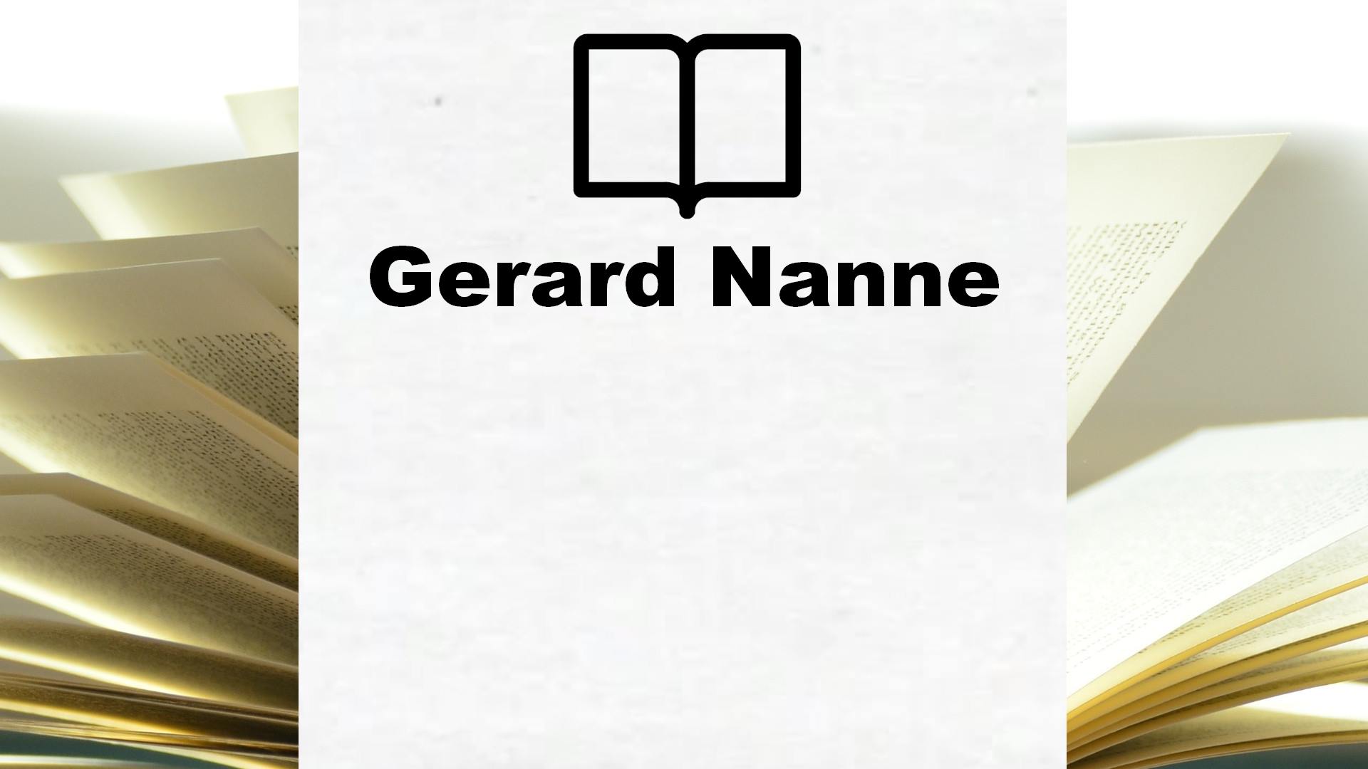 Boeken Gerard Nanne