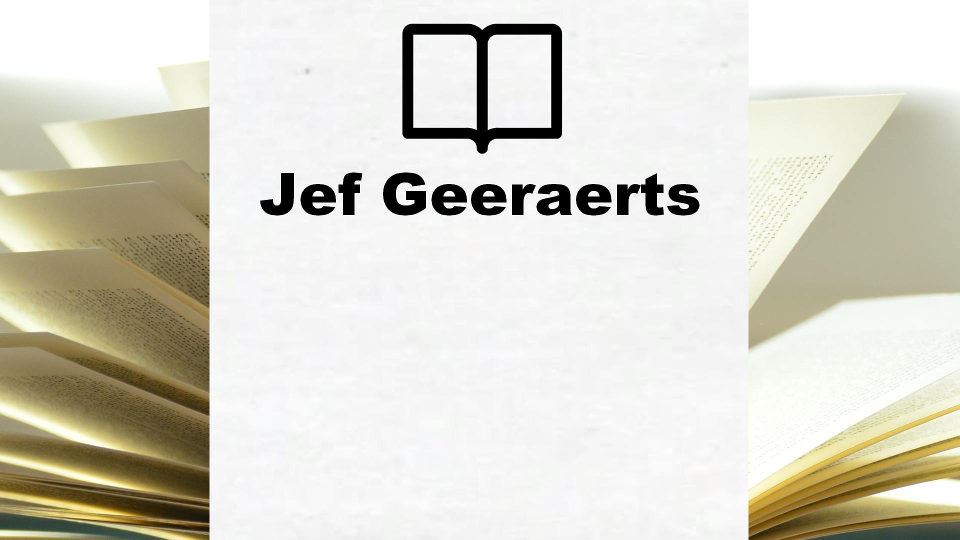 Boeken Jef Geeraerts