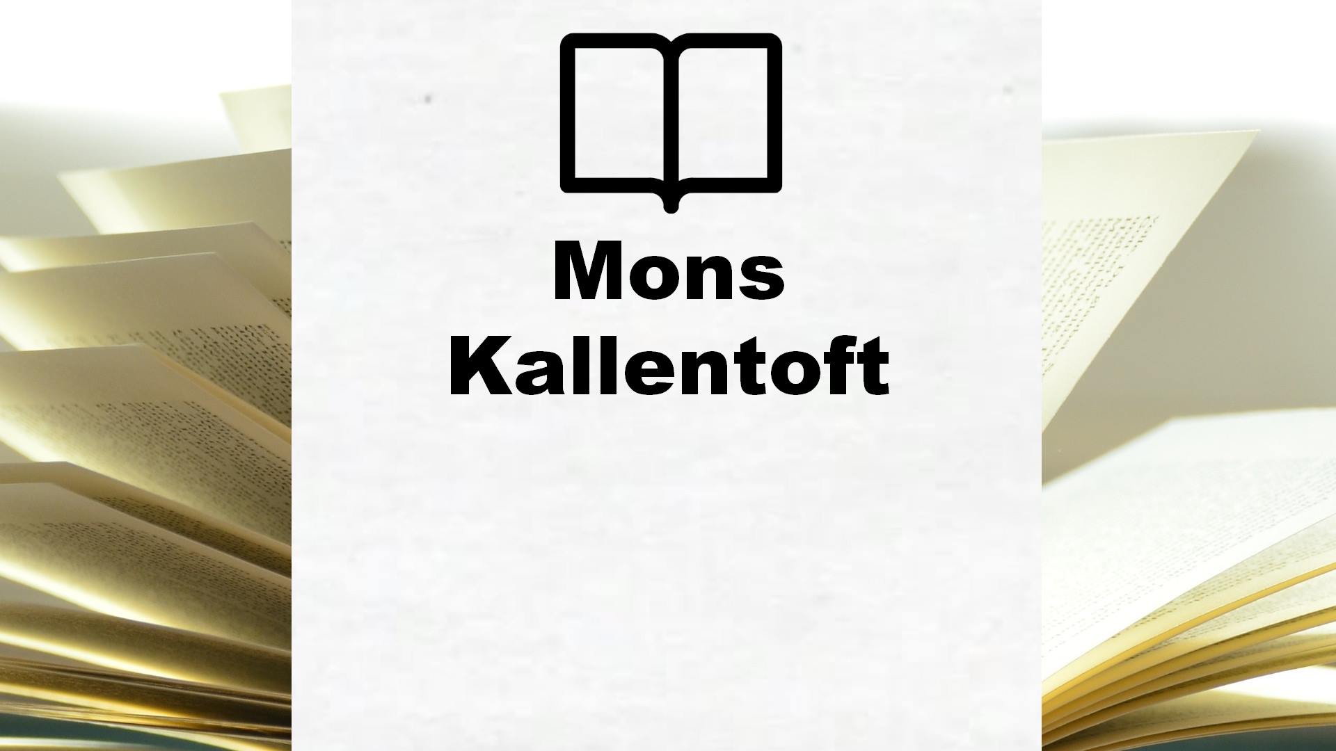 Boeken Mons Kallentoft
