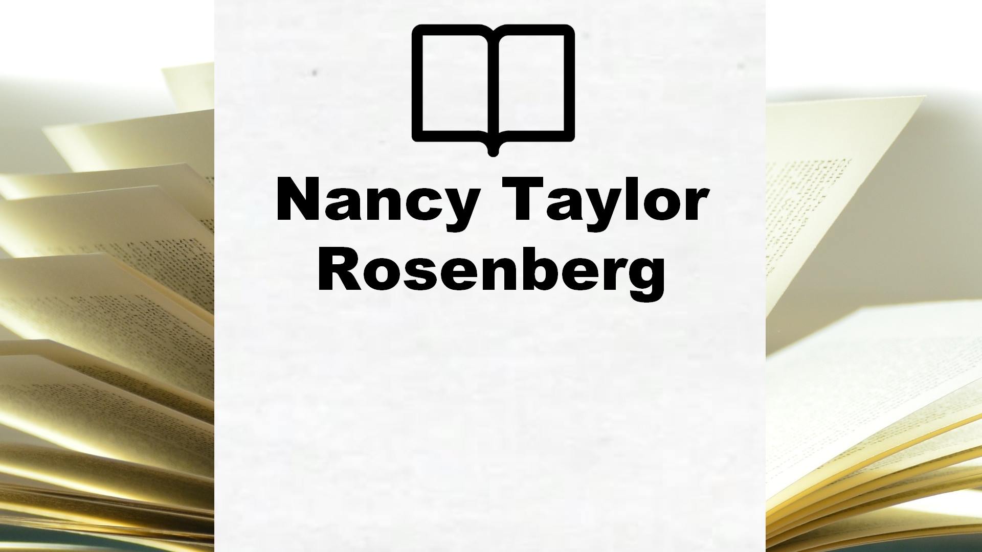 Boeken Nancy Taylor Rosenberg