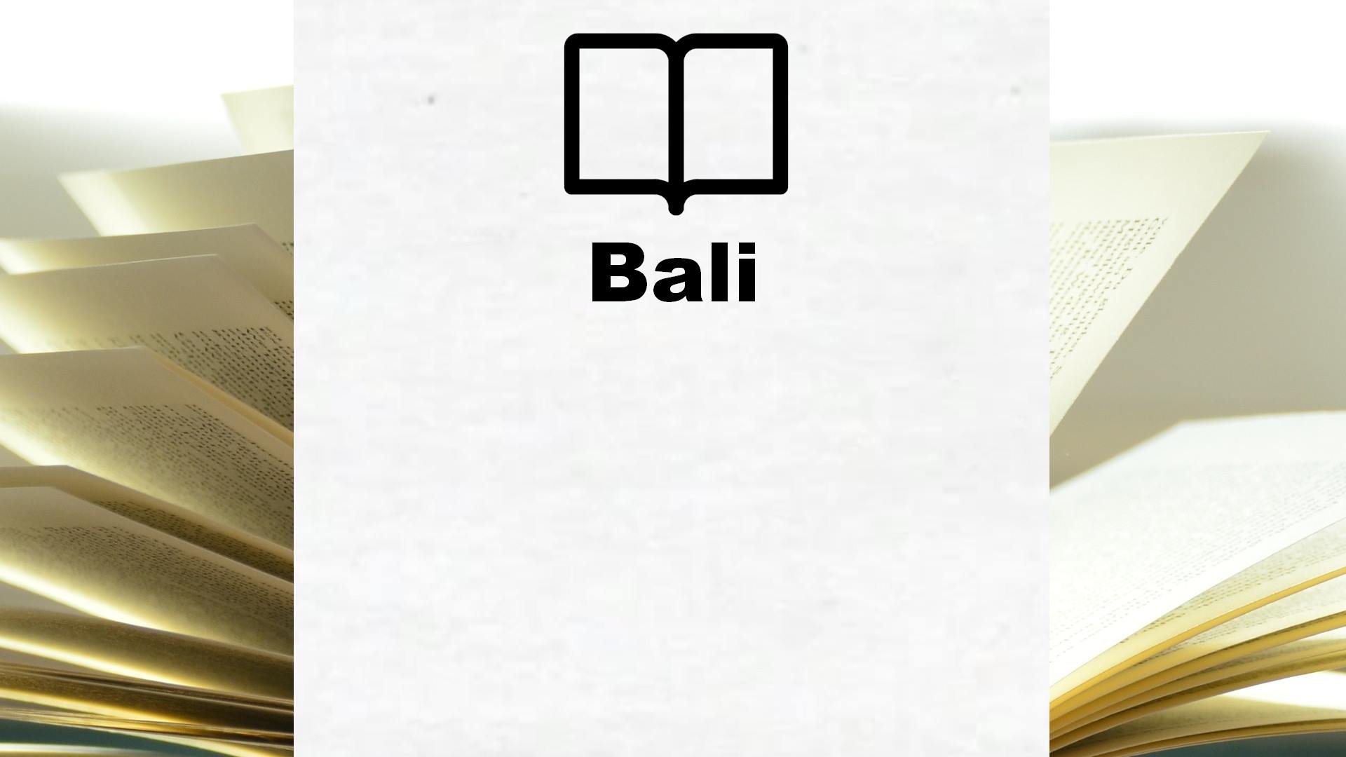 Boeken over Bali