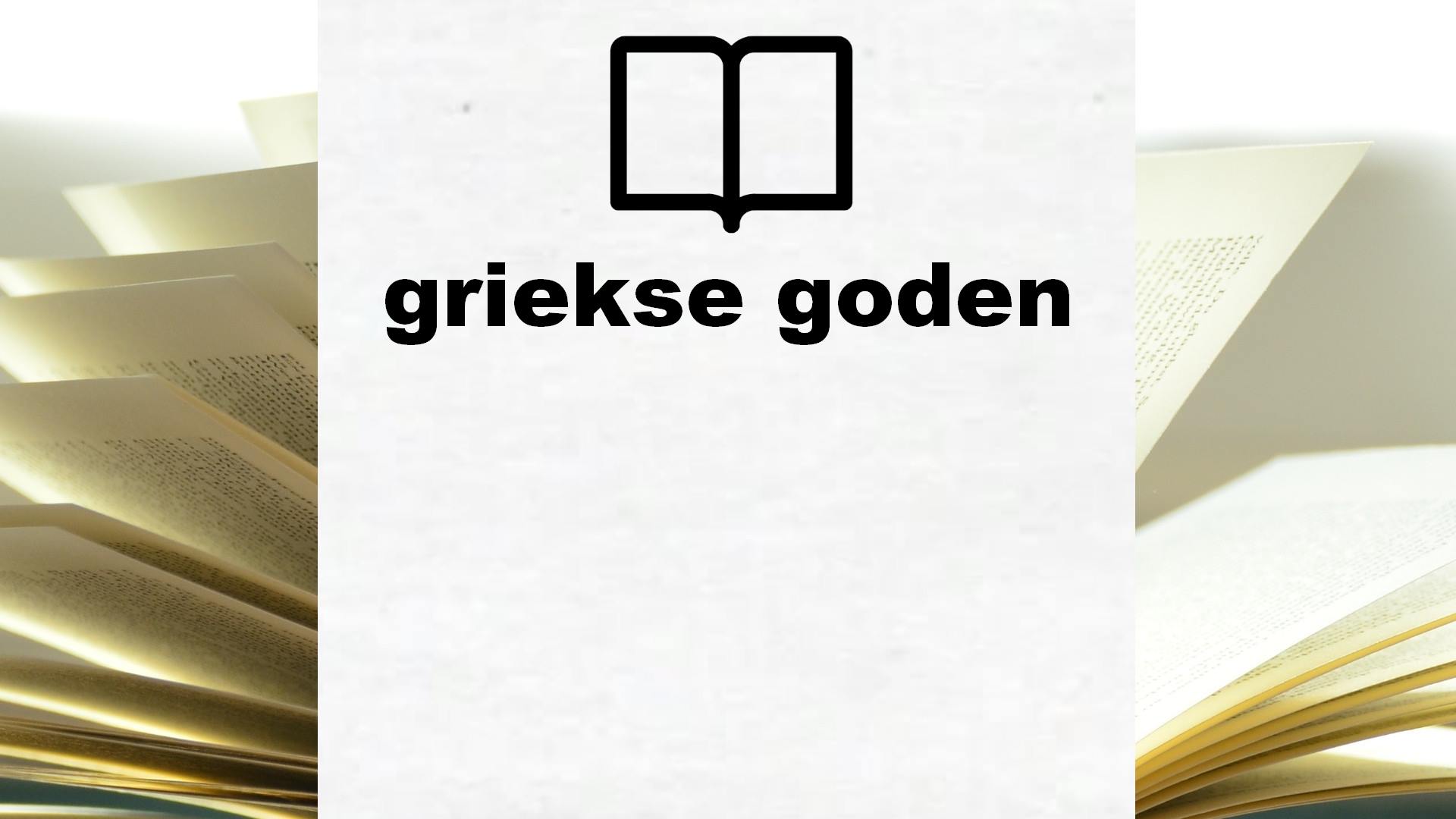 Boeken over griekse goden