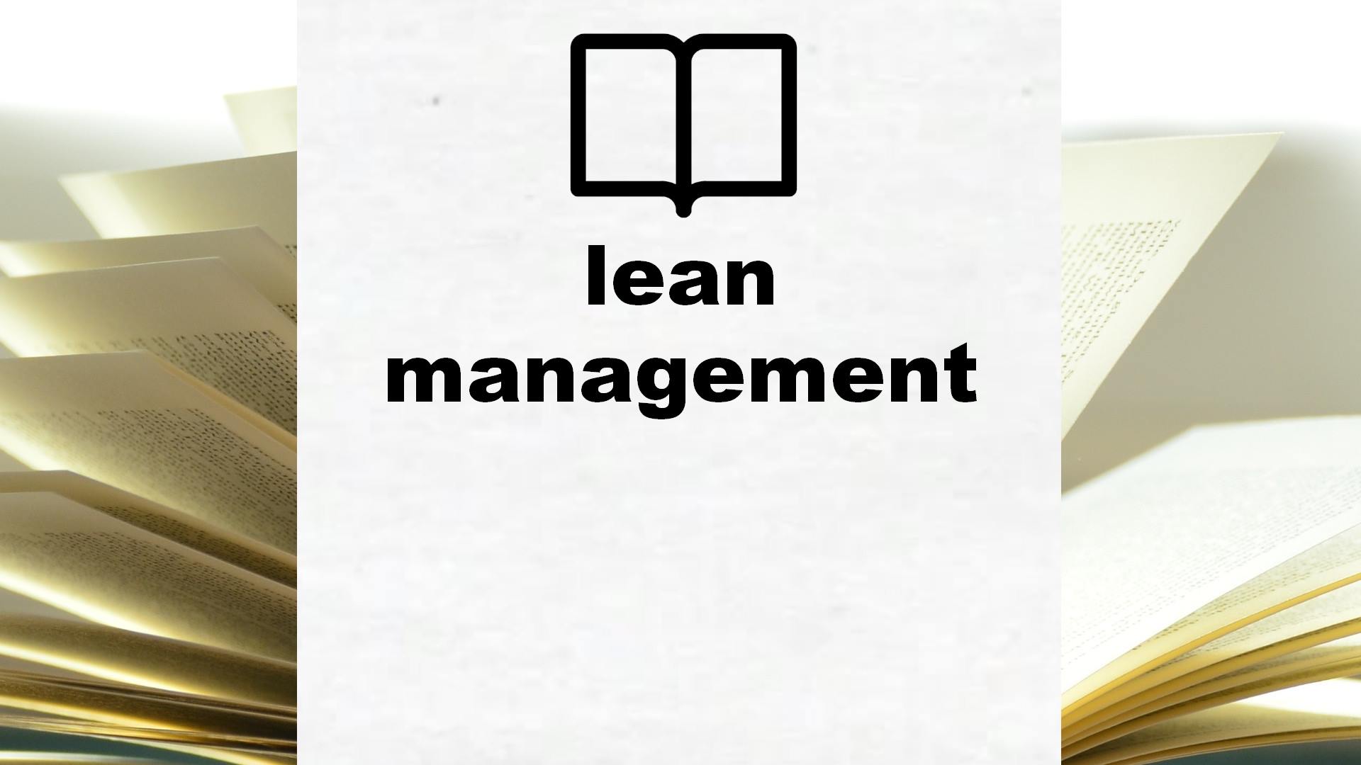 Boeken over lean management