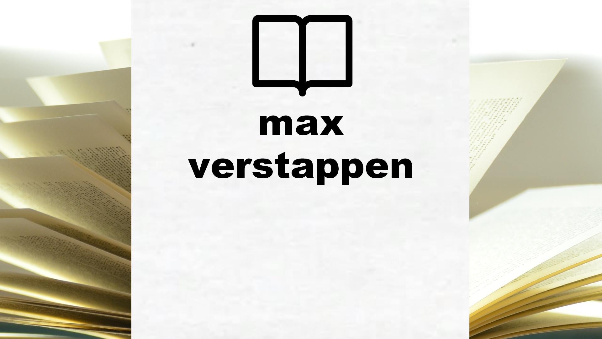 Boeken over max verstappen