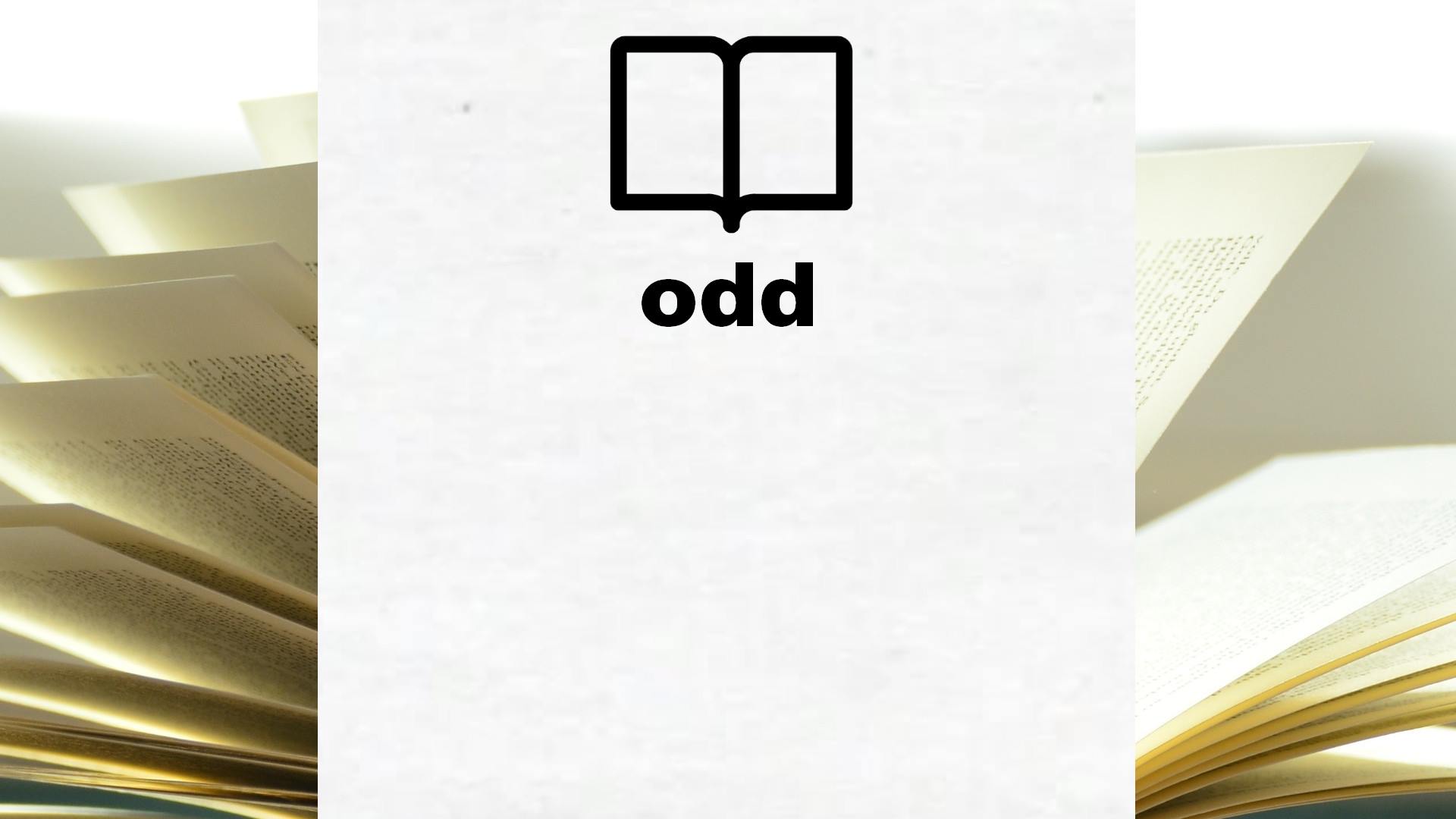 Boeken over odd