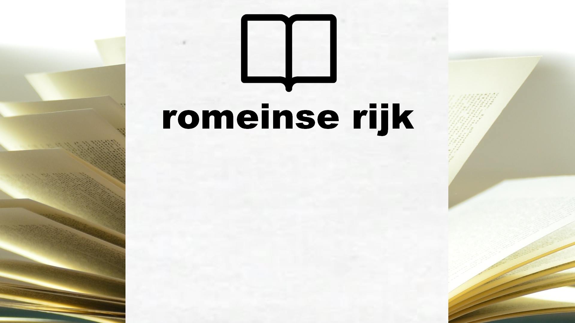 Boeken over romeinse rijk