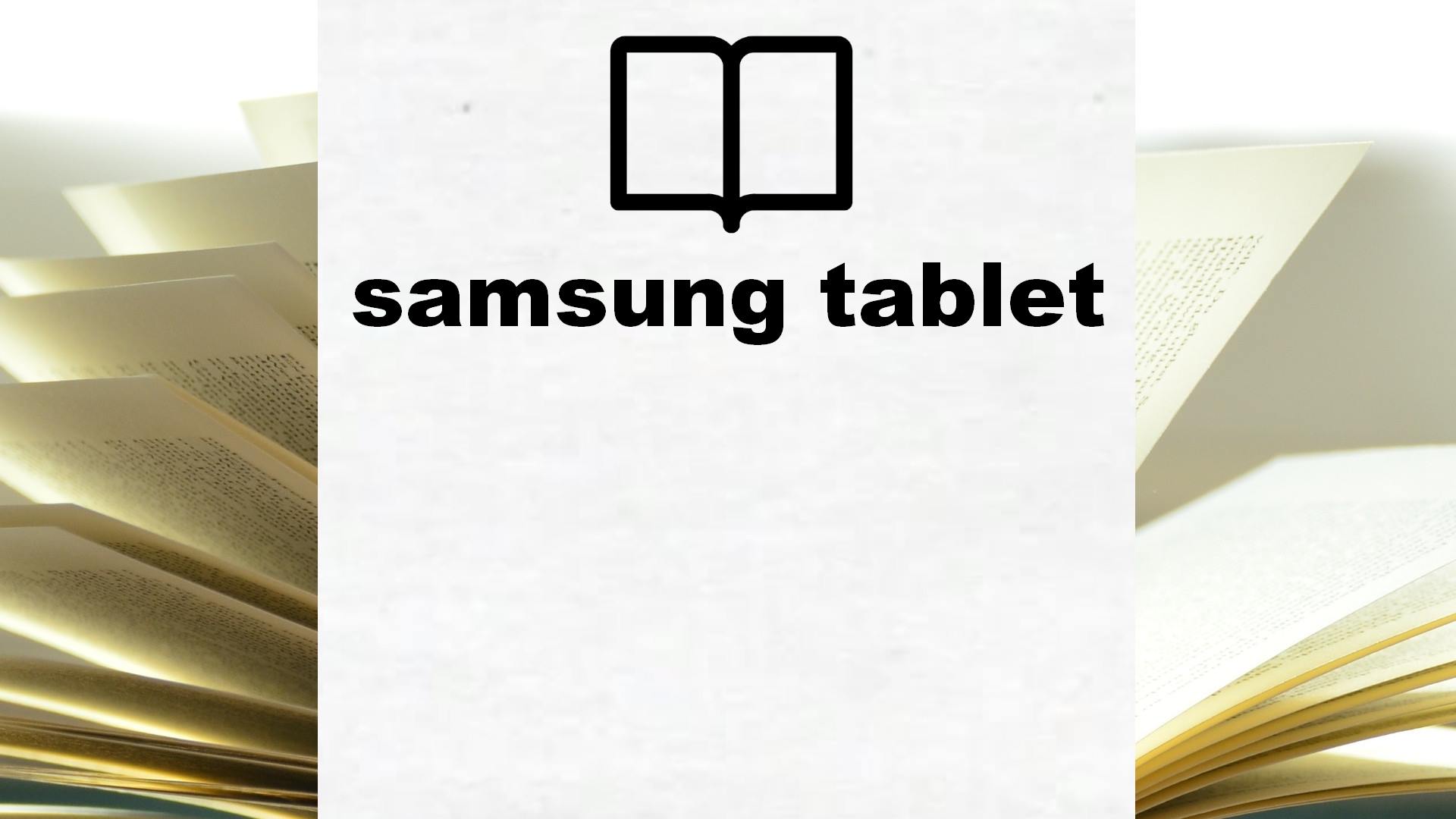 Boeken over samsung tablet