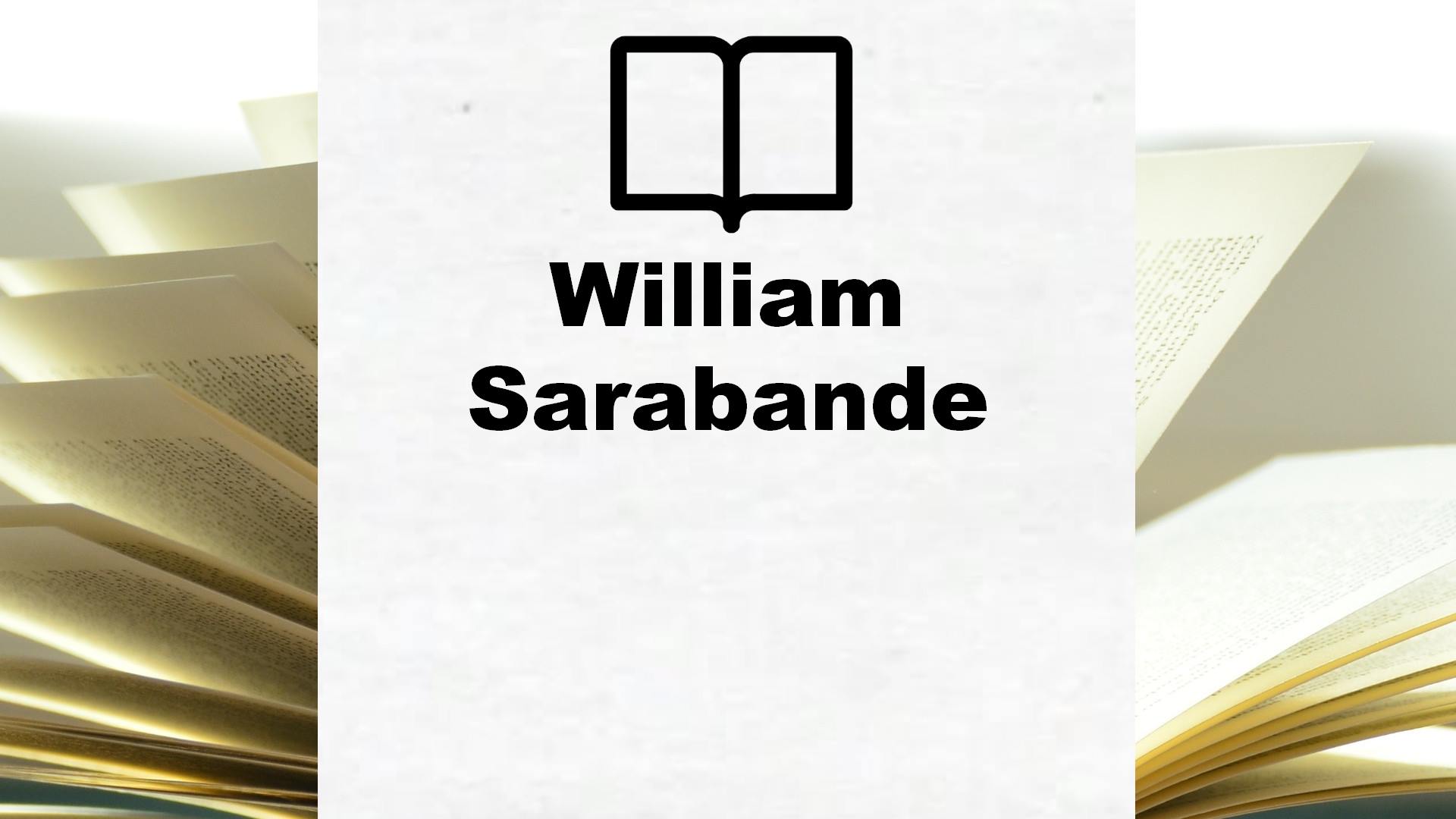 Boeken William Sarabande